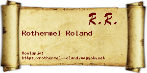 Rothermel Roland névjegykártya