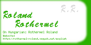 roland rothermel business card